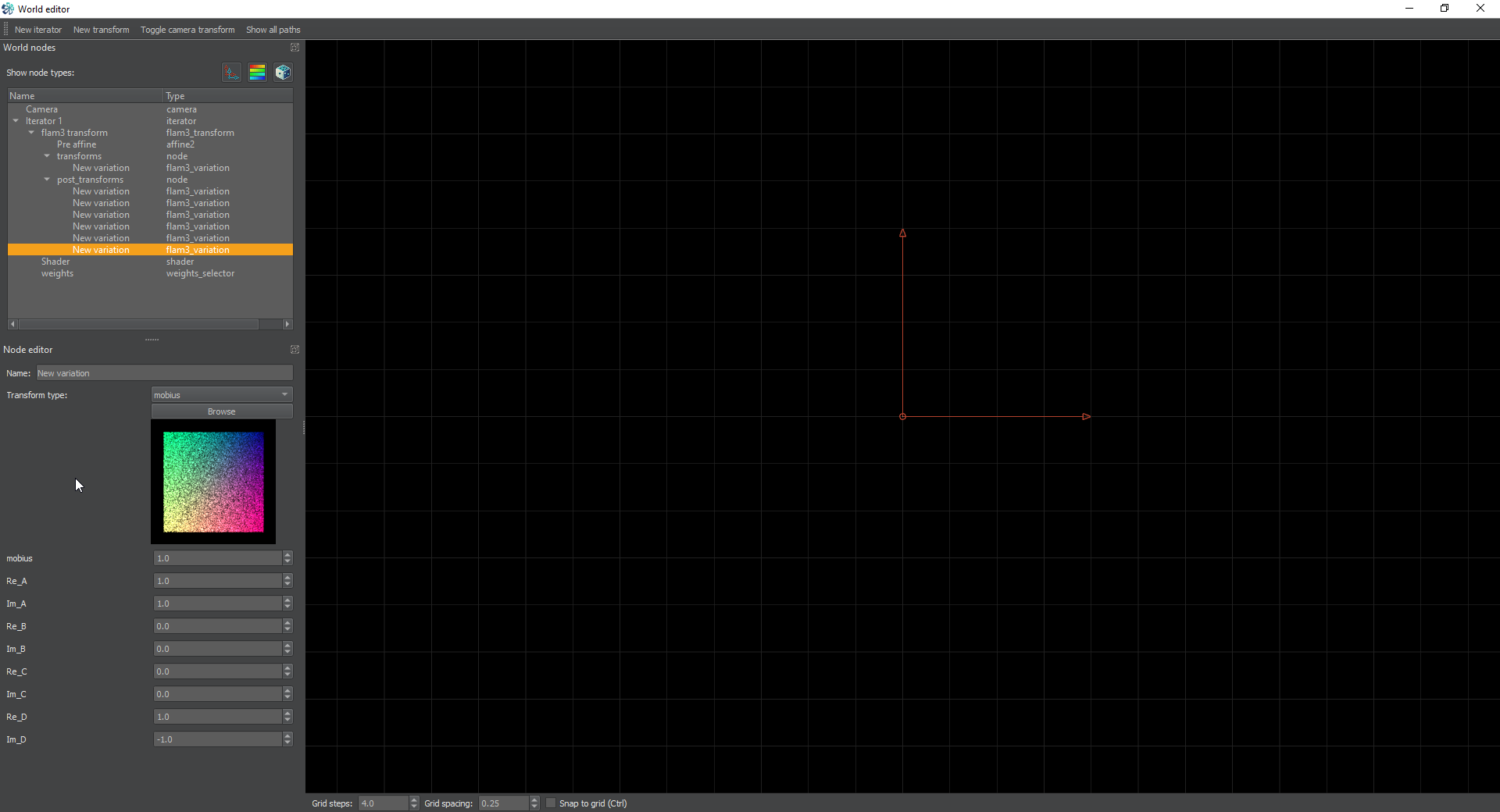 First mobius Editor