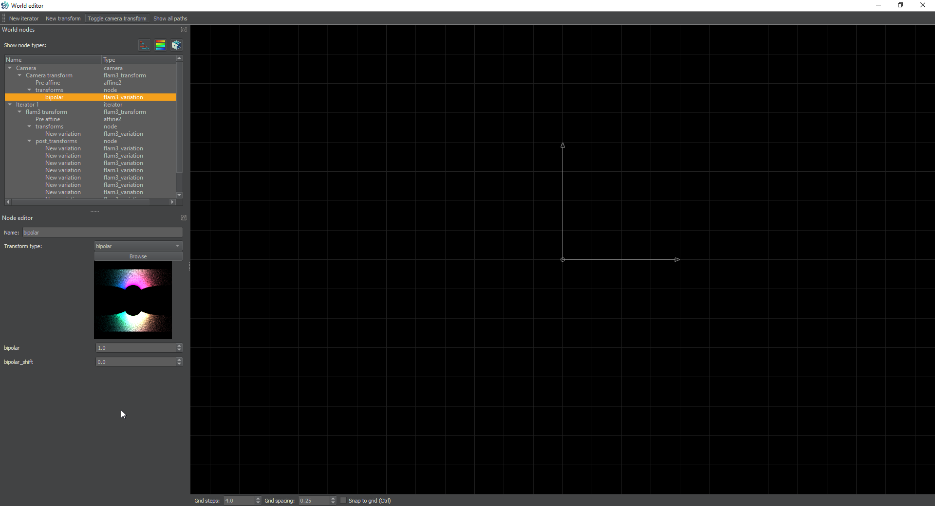 Camera Transform Editor
